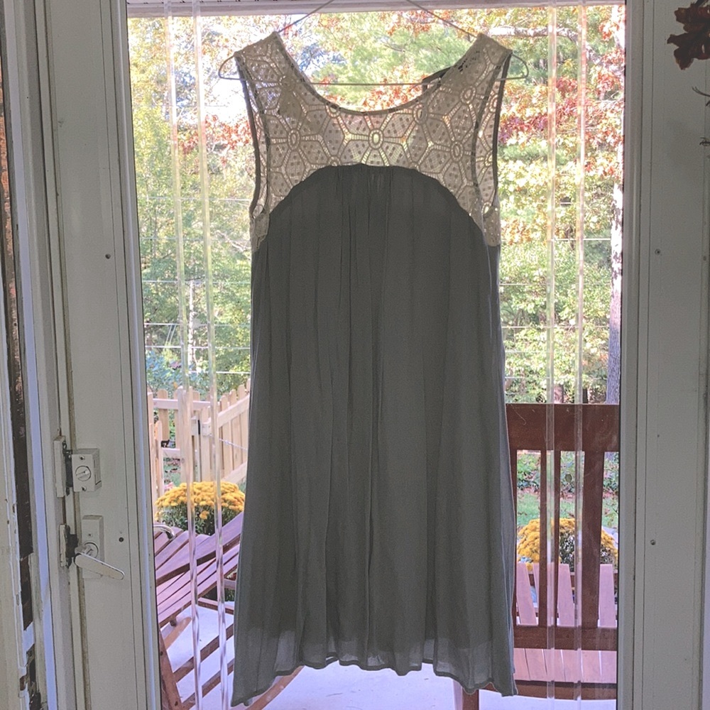 Boho loose fit lace top dress